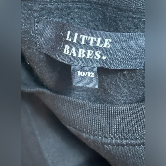 THE SELF LOVE CLUB LITTLE BABES BIG SISTER CREW NECK SWEATSHIRT BLACK Size 10/12 - Picture 6 of 6
